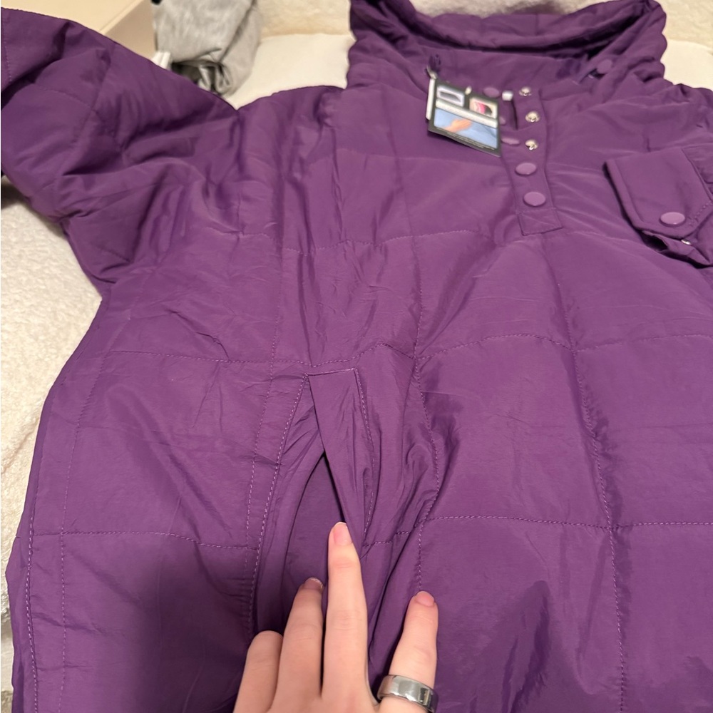 Quilted half button puffer jacket - Picture 5 of 9